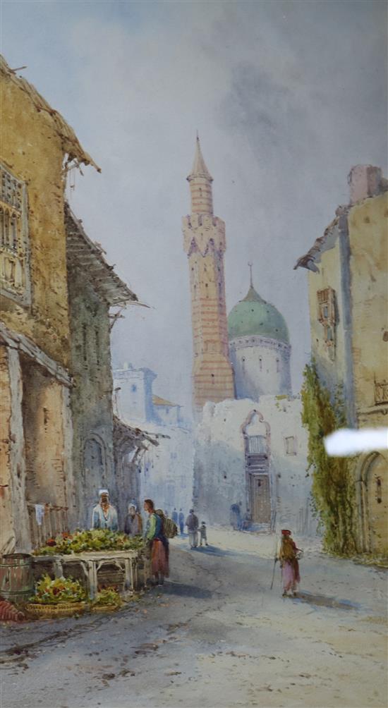 Paul. H. Ellis Cairo Street scene 44 x26cm